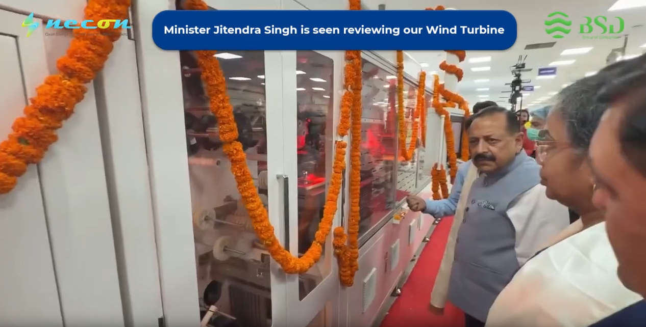 Union Minister Dr. Jitendra Singh Reviews NECON Self-Rotating Wind Turbine Technology